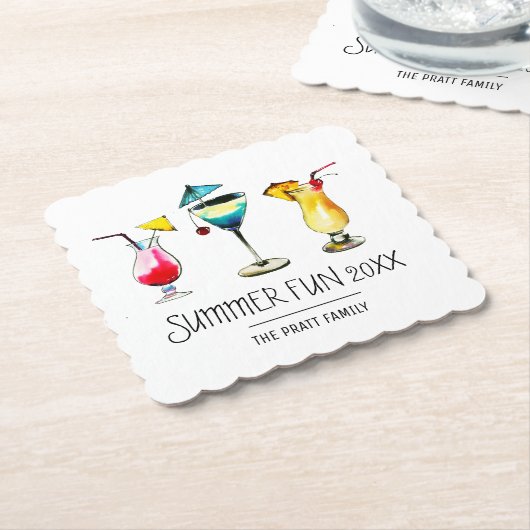 Summer Cocktail Brauch Untersetzer (angewinkelt)