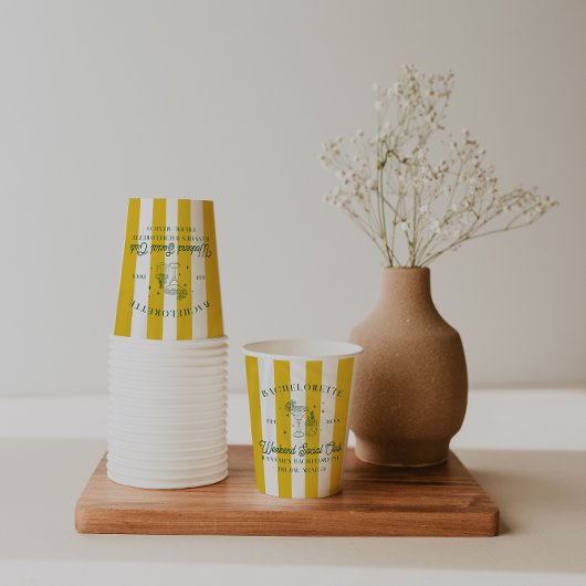 Summer Cocktail Club | Bachelorette Pappbecher