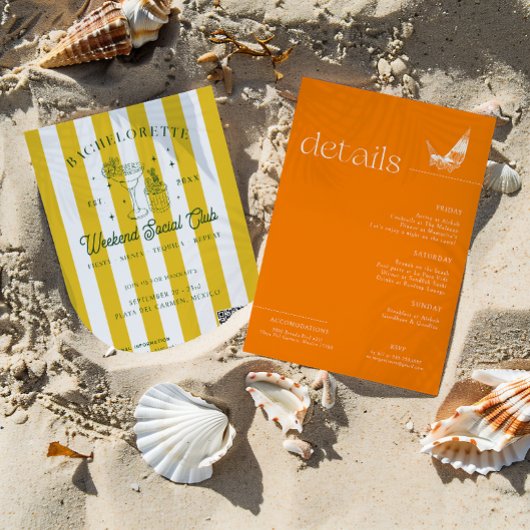 Summer Cocktail Club | Bachelorette Weekend Einladung