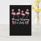 Summer Cocktail frohe Weihnachten im Juli Flamingo Karte (Gelbe Blume)