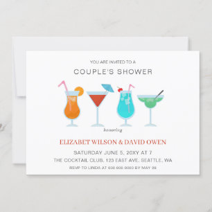 Summer Cocktail Party Couple's Dusche Einladung