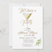 Summer Cocktail Women's 50. Geburtstagsparty Einladung (Vorderseite)