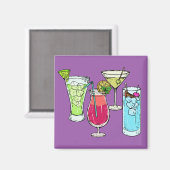 Summer Cocktails Magnet (Vorderseite/Rückseite)