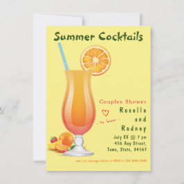Summer Cocktails Paare Dusche Einladung
