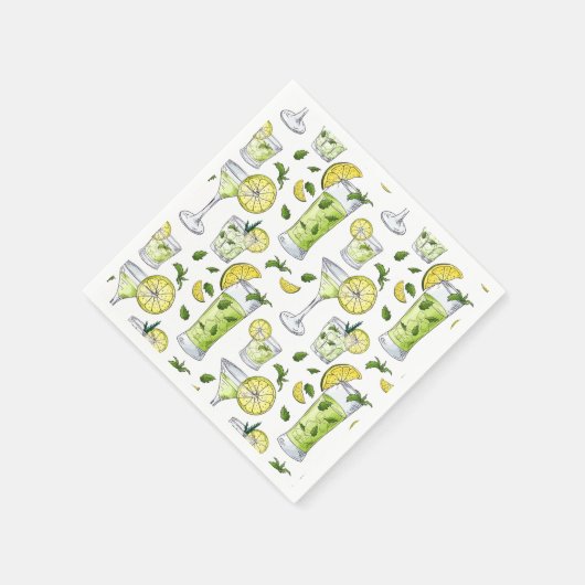 Summer Cocktails Serviette (Ecke)