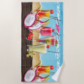 Summer Cocktails Strandtuch (Vorderseite)
