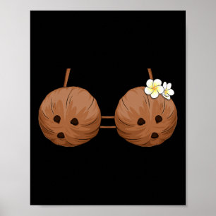 Summer Coconut Bra Halloween Kostüm Hawaii Aloha Poster