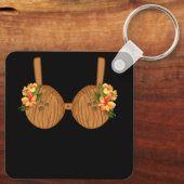 Summer Coconut Bra Halloween Kostüm Hawaii Hawaii Schlüsselanhänger (Rückseite)