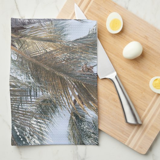 Summer Coconut Chill Palm 1 Geschirrtuch (Viertel Falte)