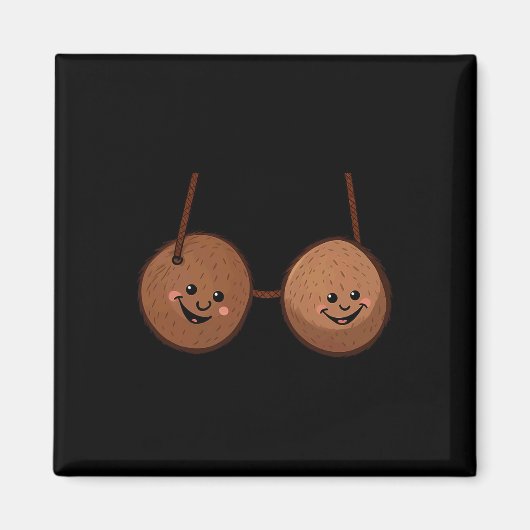 Summer Coconuts Halloween Kostüme Männer Frauen Magnet (Vorne)
