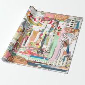Summer Collage Wrapping Paper Geschenkpapier (Ungerollt)