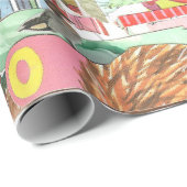 Summer Collage Wrapping Paper Geschenkpapier (Rolleneckpunkt)