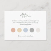 Summer Color Dot Wedding Kleid Code Begleitkarte (Vorderseite)