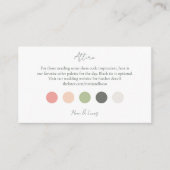 Summer Color Dot Wedding Kleid Code Begleitkarte (Vorderseite)