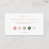 Summer Color Dot Wedding Kleid Code Begleitkarte (Vorderseite)