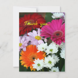 Summer Colorful Bouquet Flat Danke Karte