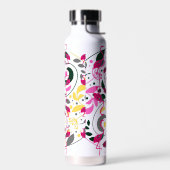 Summer Colorful Flamingo Circle Leaf Trinkflasche (Links)