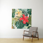 Summer colorful hawaiian seamless pattern with tro wandteppich (Beispiel)