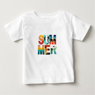 Summer Colorful Modern White Baby Tshirts