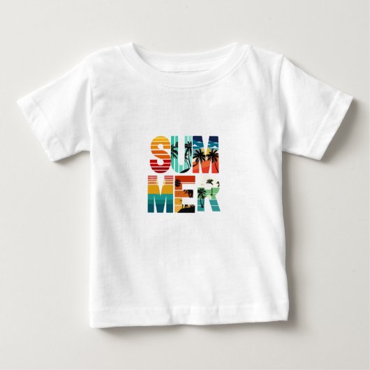 Summer Colorful Modern White Baby Tshirts (Vorderseite)