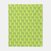 Summer colorful pineapple fruit green pattern fleecedecke (Vorderseite)