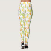 Summer colorful pineapple fruit multicolor pattern leggings (Rückseite)