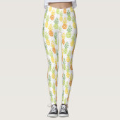Summer colorful pineapple fruit multicolor pattern leggings (Vorderseite)