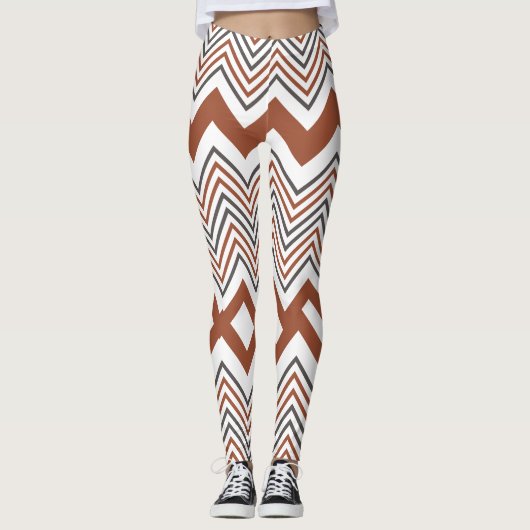 Summer Colorful Zigzag Frauen Leggings (Vorderseite)