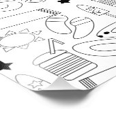 Summer Coloring Mat Beach Thema Fotodruck (Ecke)