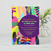 Summer Colors Art Gallery Einladung (Stehend Vorderseite)