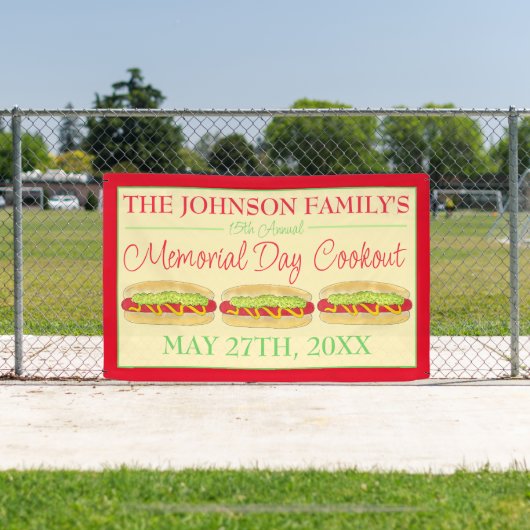 Summer Cookout Picnic Maine Red Snapper Hotdog ME Banner (InSitu)