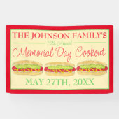 Summer Cookout Picnic Maine Red Snapper Hotdog ME Banner (Horizontal)