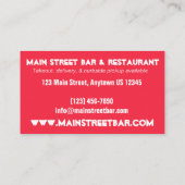 Summer Cookout Picnic Maine Red Snapper Hotdog ME Visitenkarte (Rückseite)