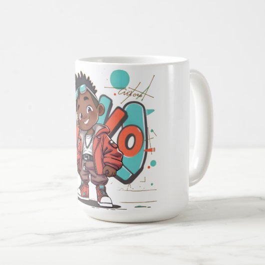 Summer Cool Jay ~ AiKo Kids Kaffeetasse (VorderseiteRechts)