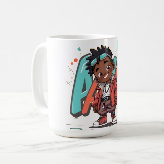 Summer Cool Jay ~ AiKo Kids Kaffeetasse (Vorderseite Links)