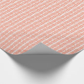 Summer Coral Orange Lachs White Zigzag Streifen Geschenkpapier (Ecke)