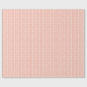 Summer Coral Orange Lachs White Zigzag Streifen Geschenkpapier (Flach)