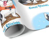 Summer Corgi Geschenkpapier (Rolleneckpunkt)