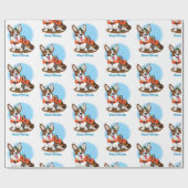 Summer Corgi Geschenkpapier (Flach)