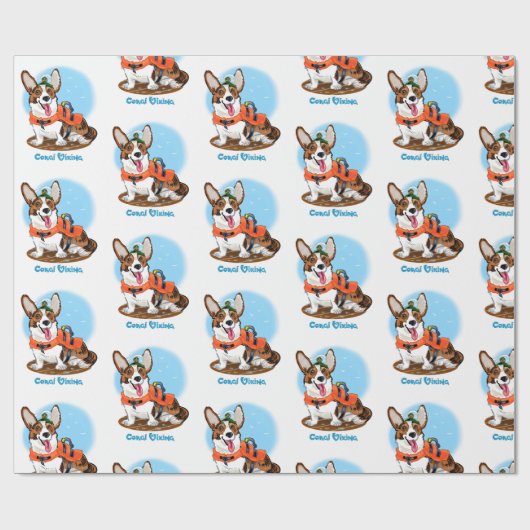 Summer Corgi Geschenkpapier (Flach)