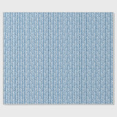 Summer Cornflower Blue White Zigzag Kunstvoll wand Geschenkpapier (Flach)