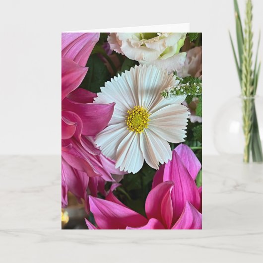 Summer Cosmos Blank Note Card (Vorderseite)