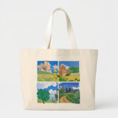 Summer Countryside Nature Jumbo Stoffbeutel (Vorne)