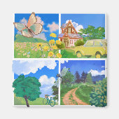 Summer Countryside Nature Magnet (Vorne)