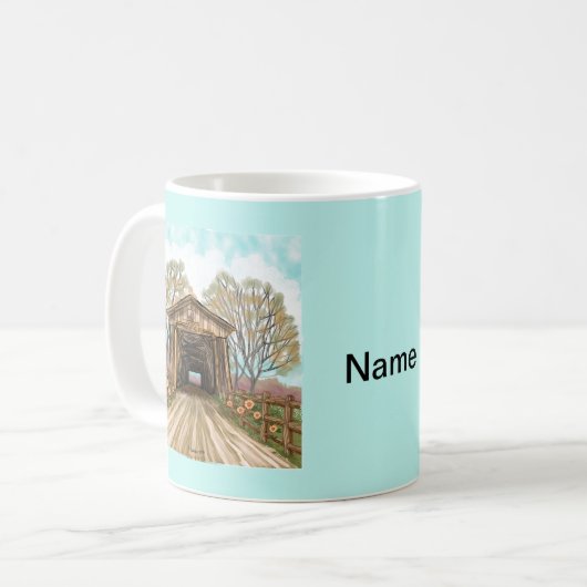 Summer Covered Bridge Kaffeetasse (Vorderseite Links)