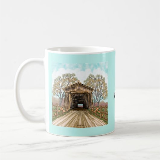 Summer Covered Bridge Kaffeetasse (Links)