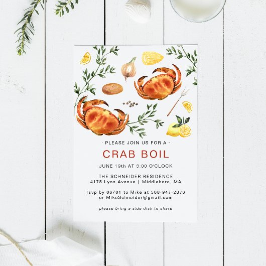Summer Crab Boil | Niedrig-Land-Kochen Einladung
