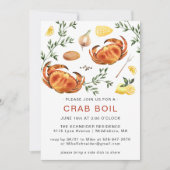 Summer Crab Boil | Niedrig-Land-Kochen Einladung (Vorderseite)