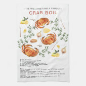 Summer Crab Boil | Recipe Heirloom Teetuch Geschirrtuch (Vertikal)