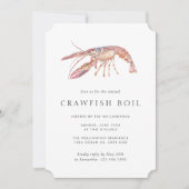 Summer Crawfish Boil Elegantes Minimal Hummer Part Einladung (Vorderseite)